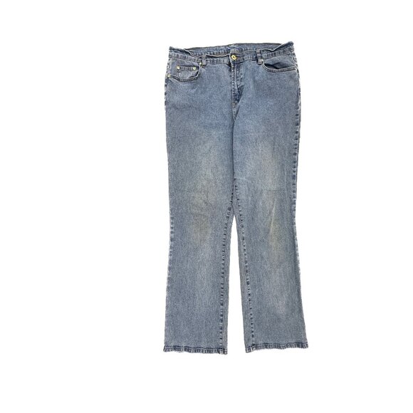 DG2 by Diane Gilman Bootcut Women's size 12 Medium Wash Blue Denim Jeans - Picture 1 of 4